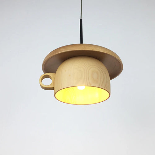 Creative bois tasse suspension moderne salle à manger suspension lampe cuisine luminaires éclairage intérieur décor à la maison Loft Luminaire