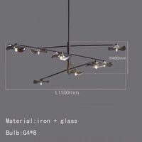 lustre en verre suspension métal ampoule g4 hauteur ajustable