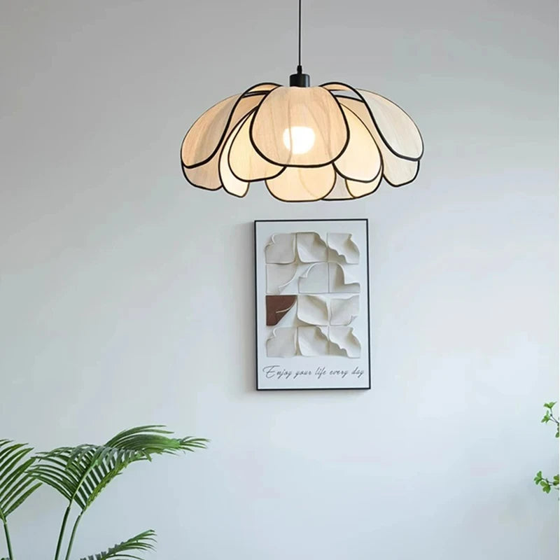 lampe suspendue moderne en tissu pour décoration artistique
