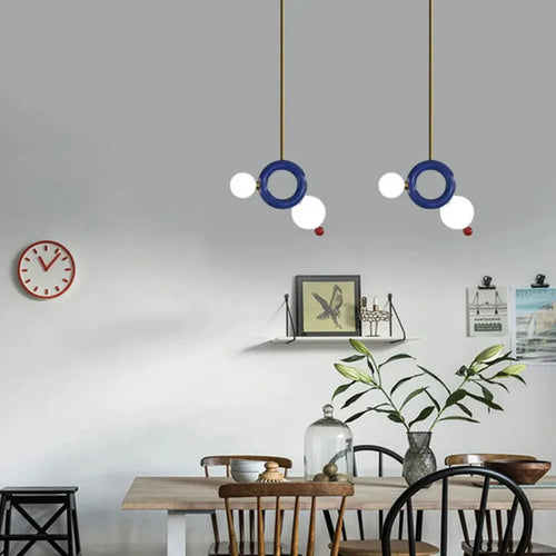 suspension anneau métallique art déco pour - vue 3 sur 7