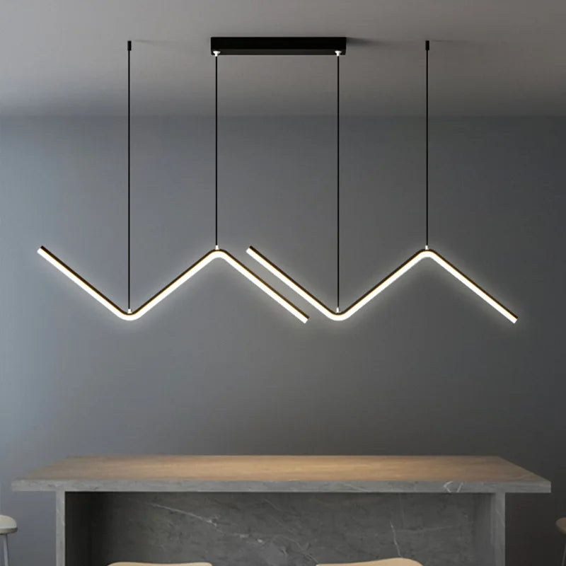 lustre moderne à led avec télécommande pour intérieur décoratif - vue 4 sur 12