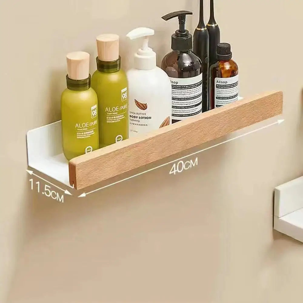 étagère en hêtre étanche pour rangement cuisine et salle de bain - vue 8 sur 20