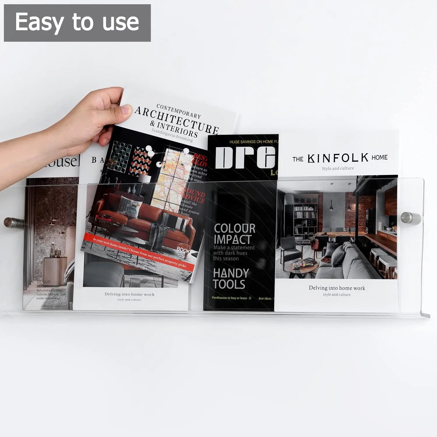 porte-brochures mural en acrylique pour magazines et littérature - vue 2 sur 40
