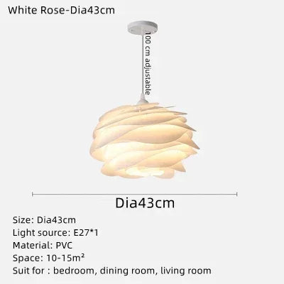 lustre romantique en acrylique design danois décoratif pour intérieur - vue 8 sur 8