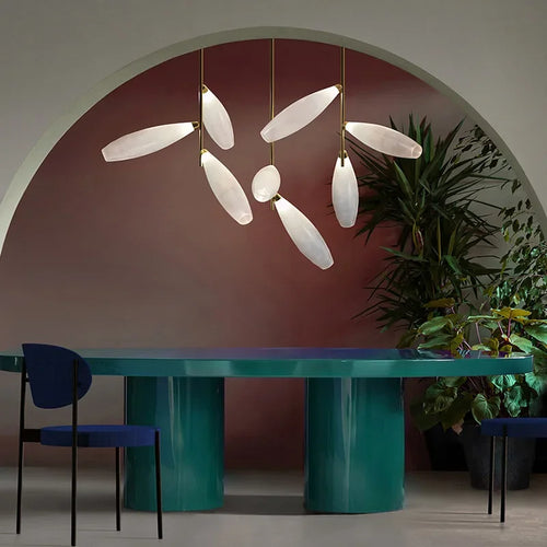 lustre moderne en verre design forme de raisin suspendu - vue 4 sur 12