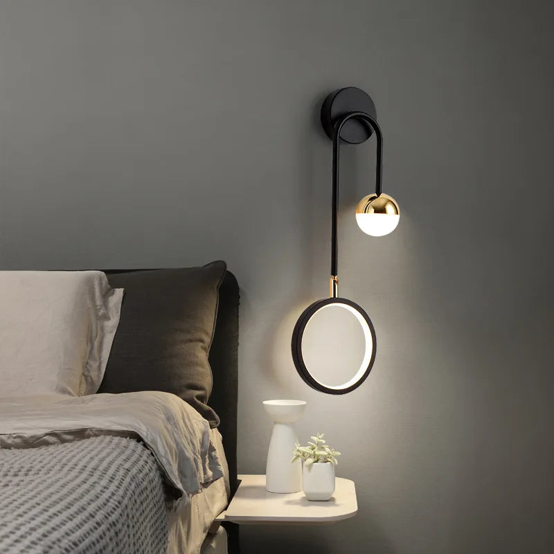applique murale led rotative moderne nordique de luxe décorative - vue 4 sur 9