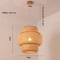 lampes suspendues style chinois tricotées à la main en bambou