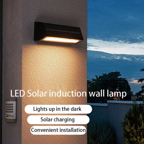 LED Applique murale solaire batterie au Lithium 3.7V 2200mAh IP65 étanche extérieure moderne minimalisme Style lampe porche jardin lumières
