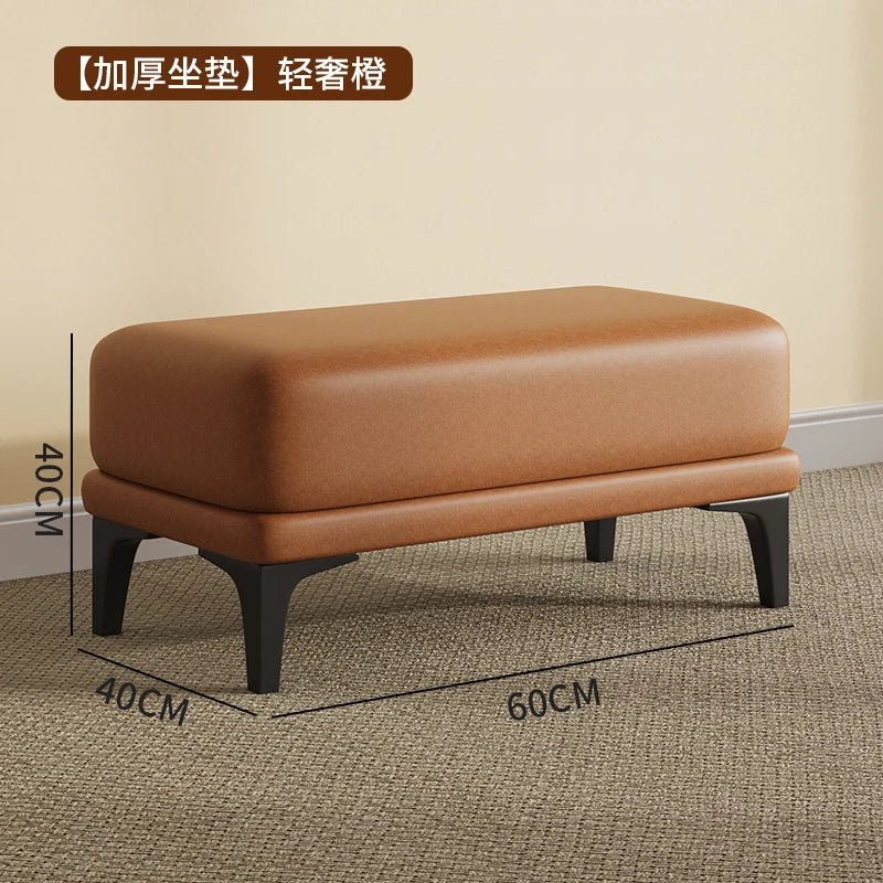 tabouret en velours moderne nordique pouf unique et peu encombrant - vue 22 sur 24