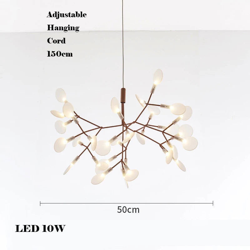 lustre créatif en acier inoxydable et acrylique pour décoration intérieure - vue 7 sur 18