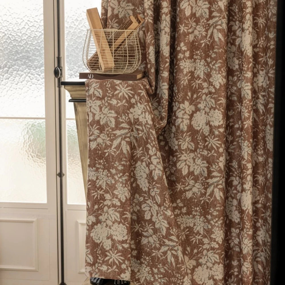 Rideau occultant moderne motifs floraux pour salon chambre - vue 2 sur 9