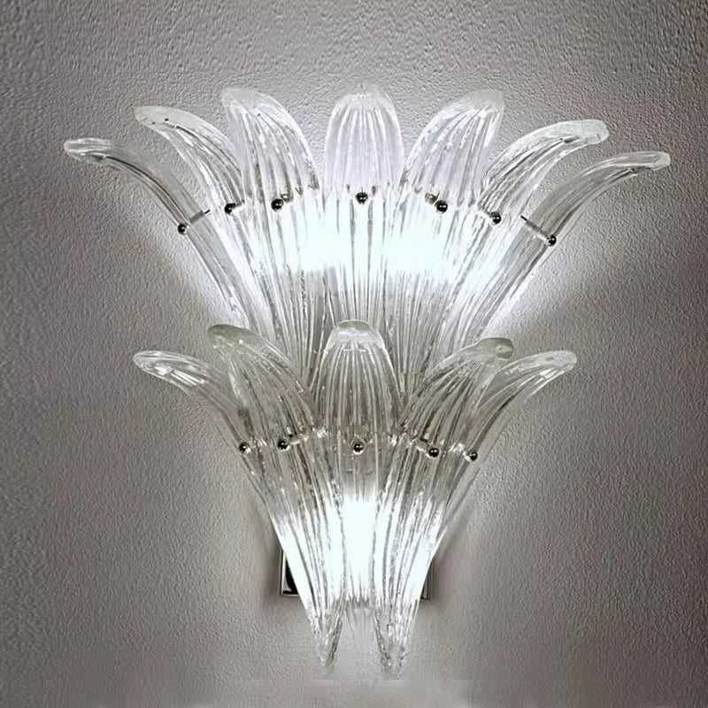 AiPaiTe français Vintage Murano verre LED lustre pour salon escalier Villa hôtel hall en forme de palmier lustre en verre