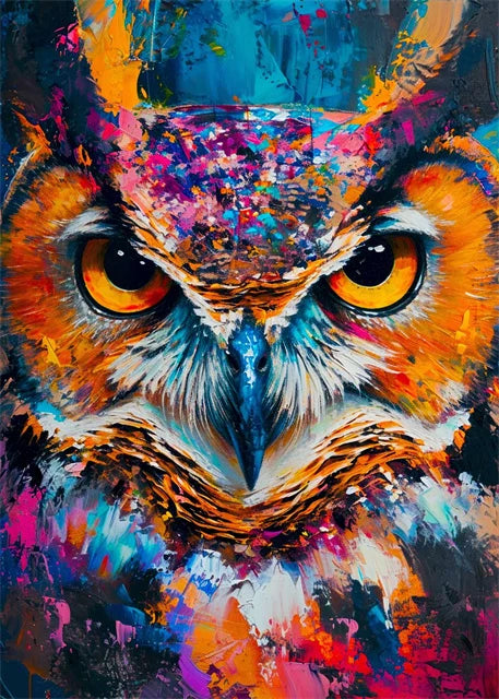 peinture abstraite animaux chat lion graffiti art mural coloré