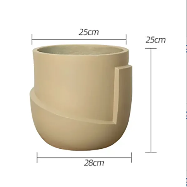 moule en silicone moderne pour pot de fleurs en béton léger et luxueux
