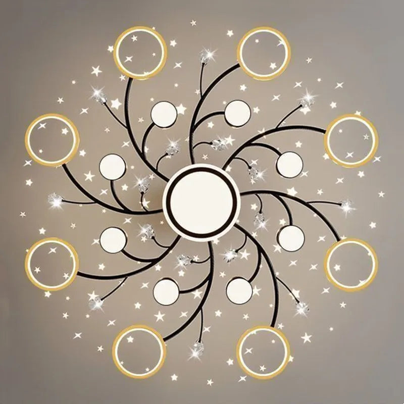 lustre led ciel étoilé nordique variable décoratif à la mode
