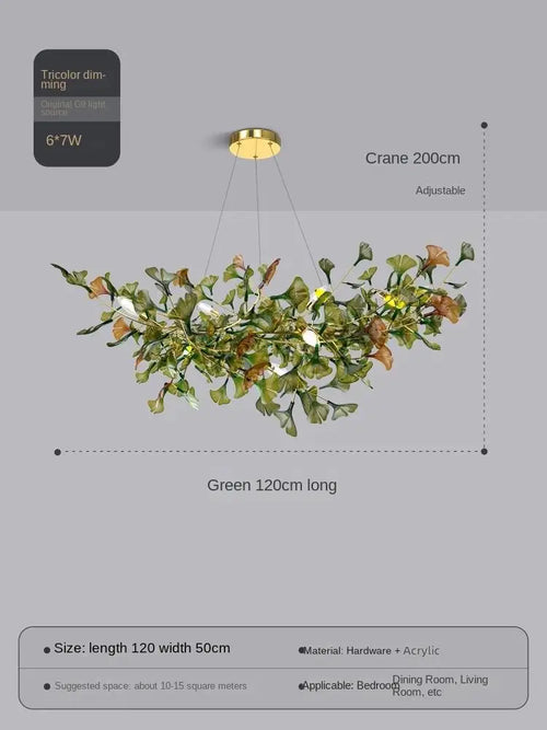 suspension moderne en ginkgo en verre personnalisée pour un éclairage élégant - vue 17 sur 16