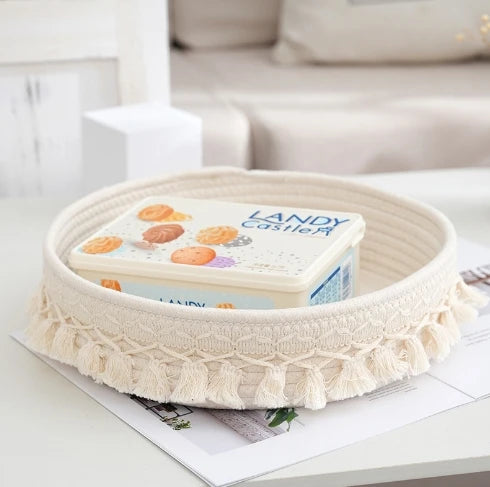 panier tissé en corde pour rangement divers et cosmétiques - vue 9 sur 8