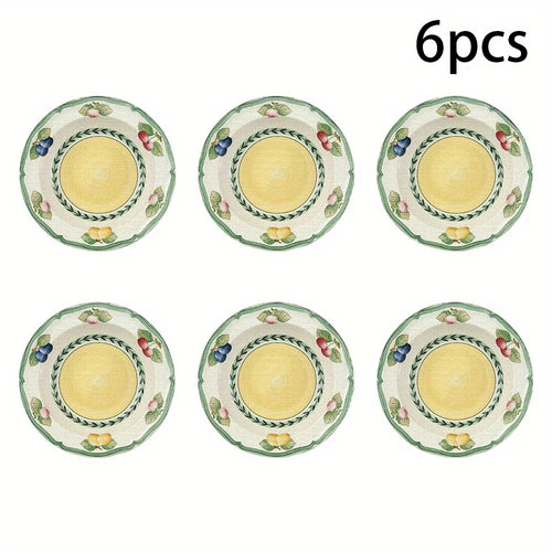 set de table motif fruits fleurs style champetre