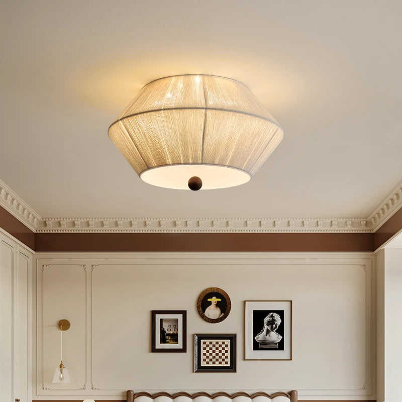 suspension moderne en bois et corde de chanvre pour intérieur élégant - vue 3 sur 8
