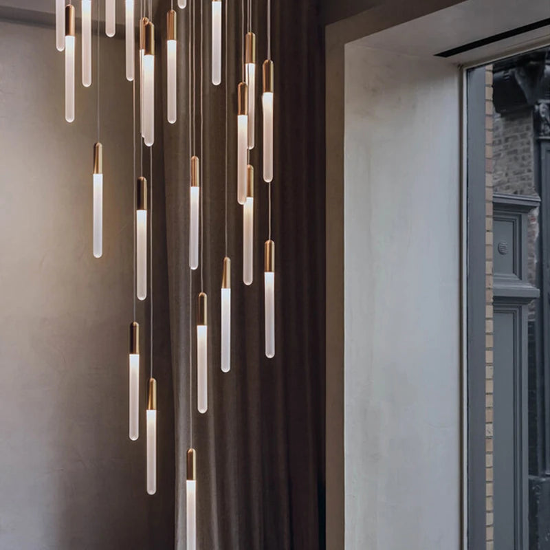 lustre nordique minimaliste suspendu design penthouse villa