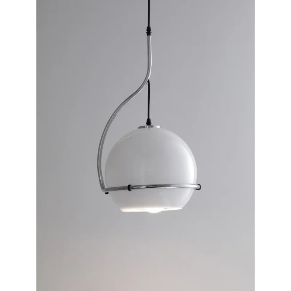 lustre boule de verre nordique style rétro pour restaurants et cafés - vue 5 sur 8