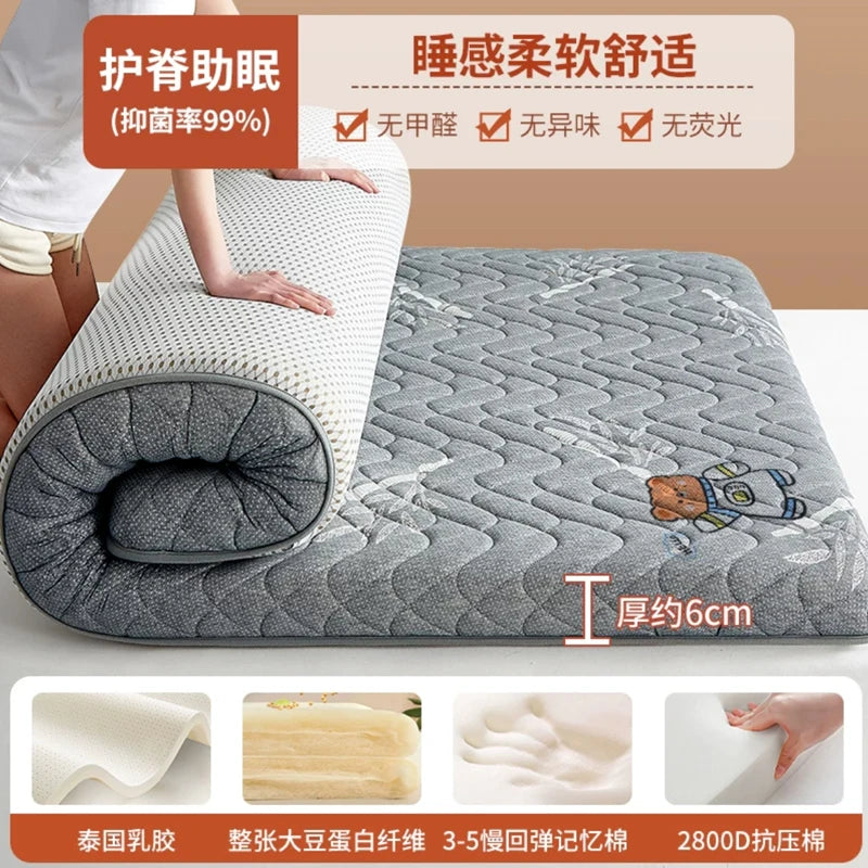 matelas en latex de soja mousse à mémoire pliable tatami épais et chaud - vue 7 sur 10