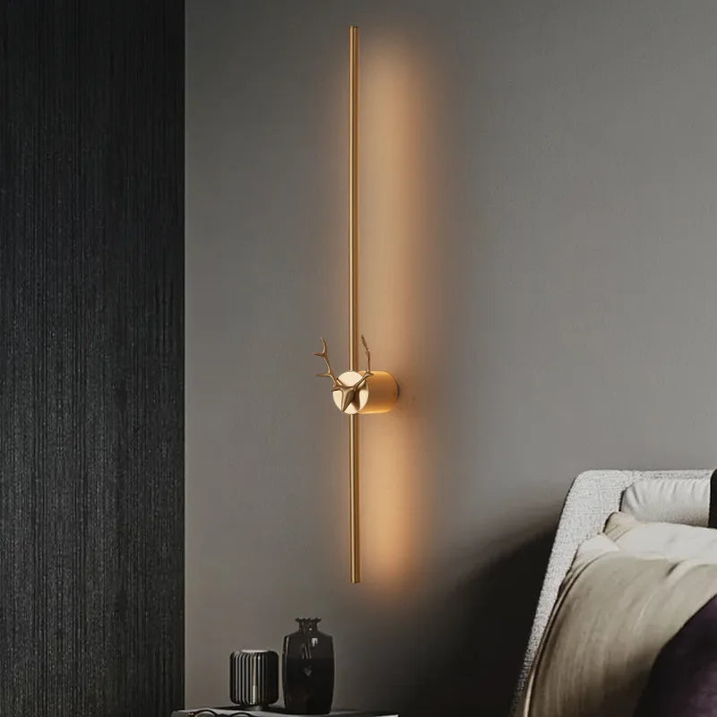 applique murale led tête de cerf minimaliste décoration atmosphère