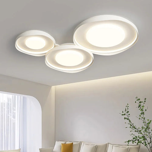 Plafonnier circulaire moderne en fer pour éclairage intérieur - vue 2 sur 11