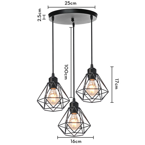 suspension moderne à têtes led pour intérieur design