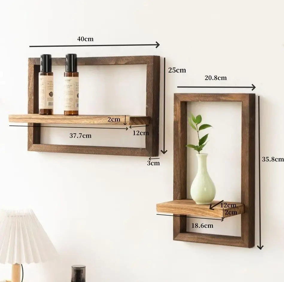 lot de 2 étagères murales flottantes en bois pour rangement et décoration