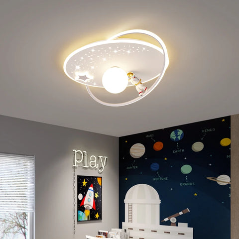 Plafonnier Chambre Thème Spatial Lustre Suspension Astronaute HKLY - Plafonnier LED Dimmable Pour Chambre Enfant, 48cm Noir Décoration Chambre Enfant Plafonnier Chambre Thème Spatial Lustre Suspension Astronaute HKLY - Plafonnier LED Dimmable Pour Chambre Enfant, 48cm Noir Décoration Chambre Enfant