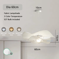 lustre nordique à chapeau en tissu led d'intérieur