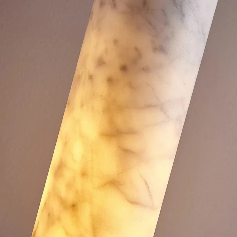 lustre wabi-sabi en marbre naturel pour hôtel design - vue 5 sur 10