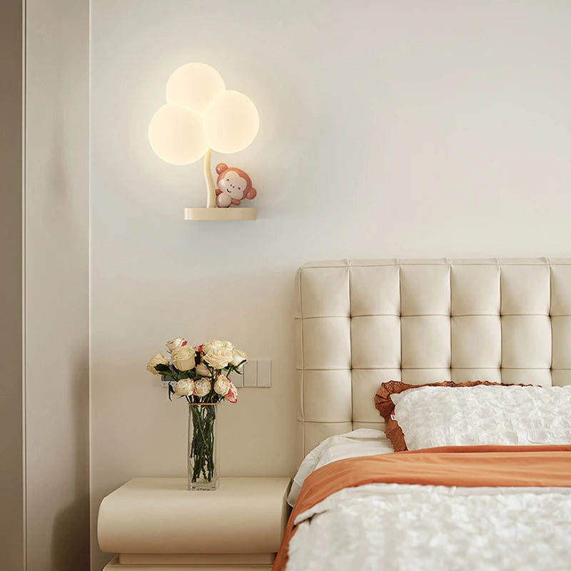 applique murale créatives en forme d'ours et singe pour bébé - vue 4 sur 10