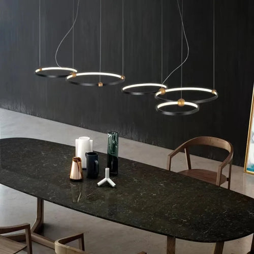 suspension moderne à anneau led pour décoration intérieure - vue 4 sur 9