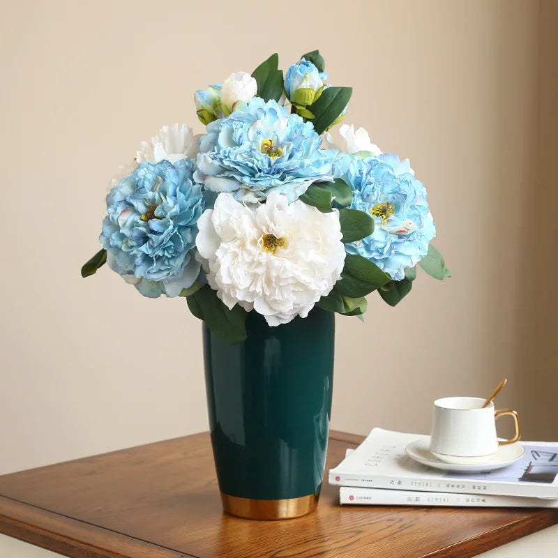 grandes fleurs artificielles de pivoine pour décoration élégante - vue 3 sur 12
