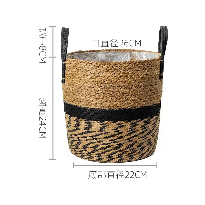 panier de jardinière en osier pour fleurs décoration jardin rangement - vue 13 sur 18