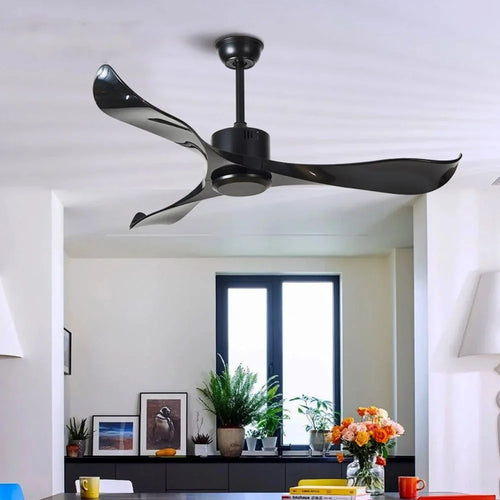 ventilateur de plafond moderne sans lumière télécommande design élégant - vue 6 sur 6