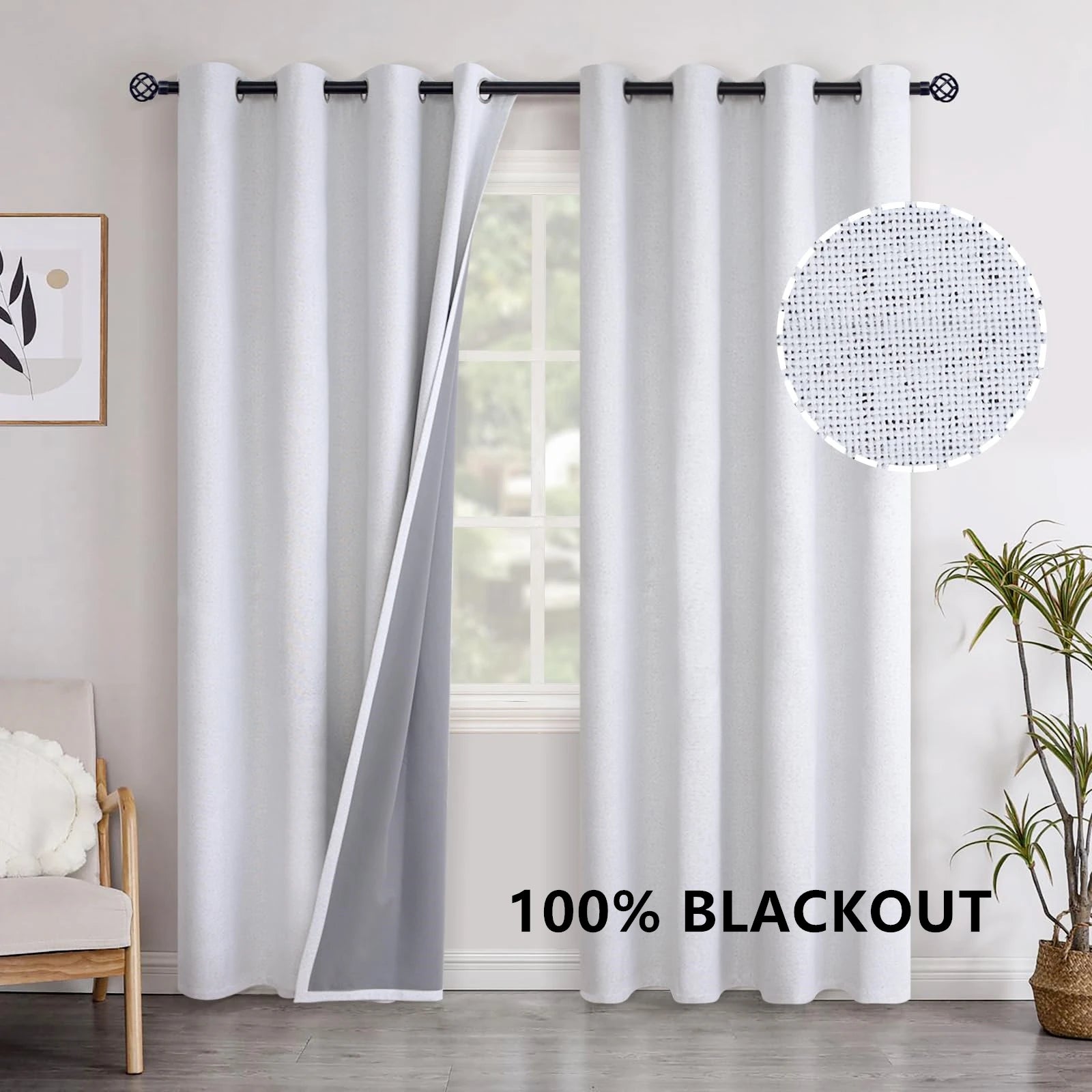 Rideau occultant sur mesure 100 pourcent pour salon