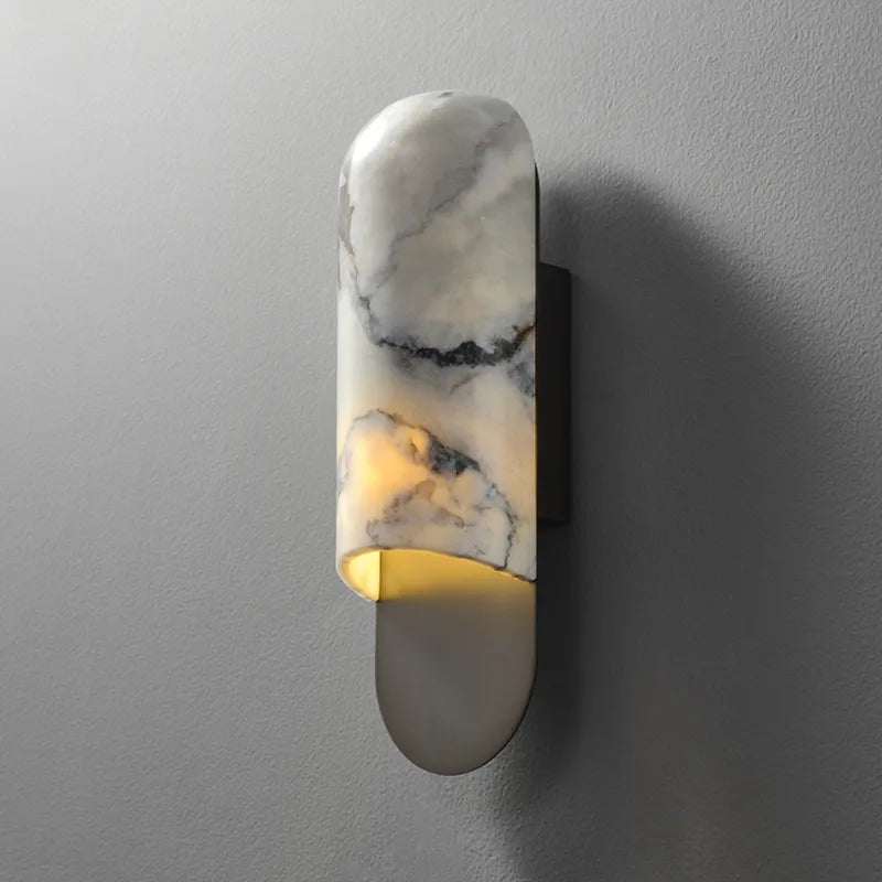 Applique murale de luxe en cuivre et marbre - vue 2 sur 8
