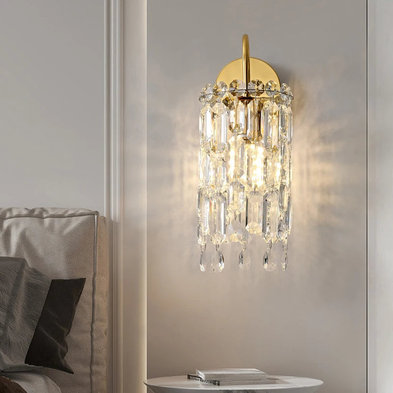 applique murale led en cristal pour intérieur élégant - vue 3 sur 7