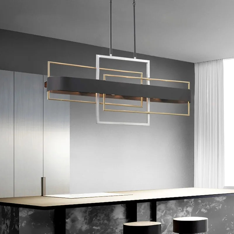 lustre nordique géométrique pour bar restaurant cosmétiques - vue 4 sur 5