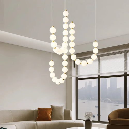 suspension à led ronde en laiton réglable pour divers espaces - vue 6 sur 30