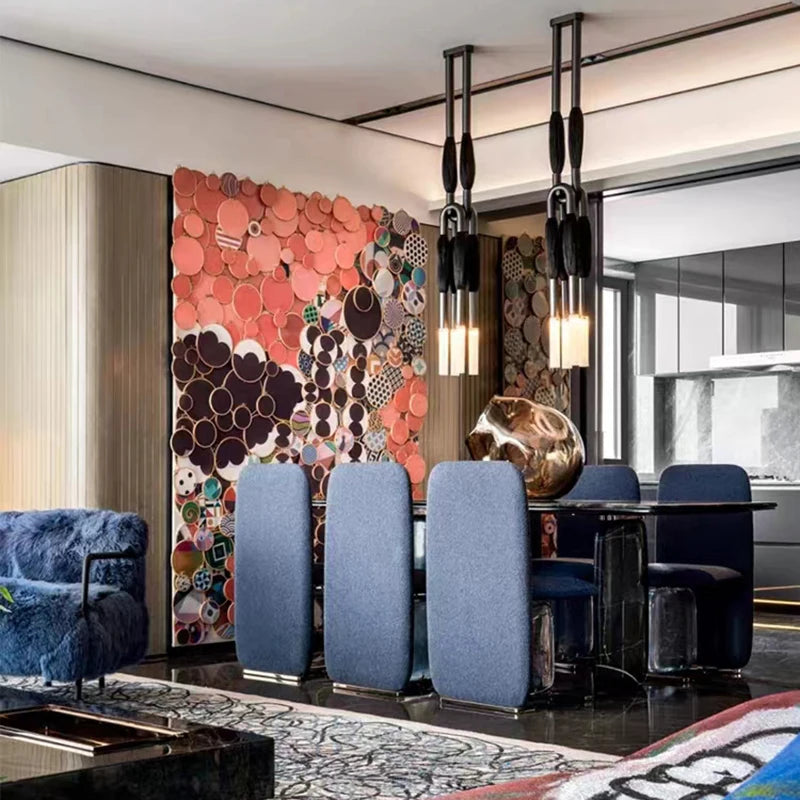 suspension en tissu design pour éclairage intérieur moderne - vue 5 sur 11