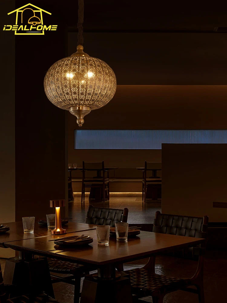 suspension marocaine vintage design pour café et restaurant - vue 4 sur 10