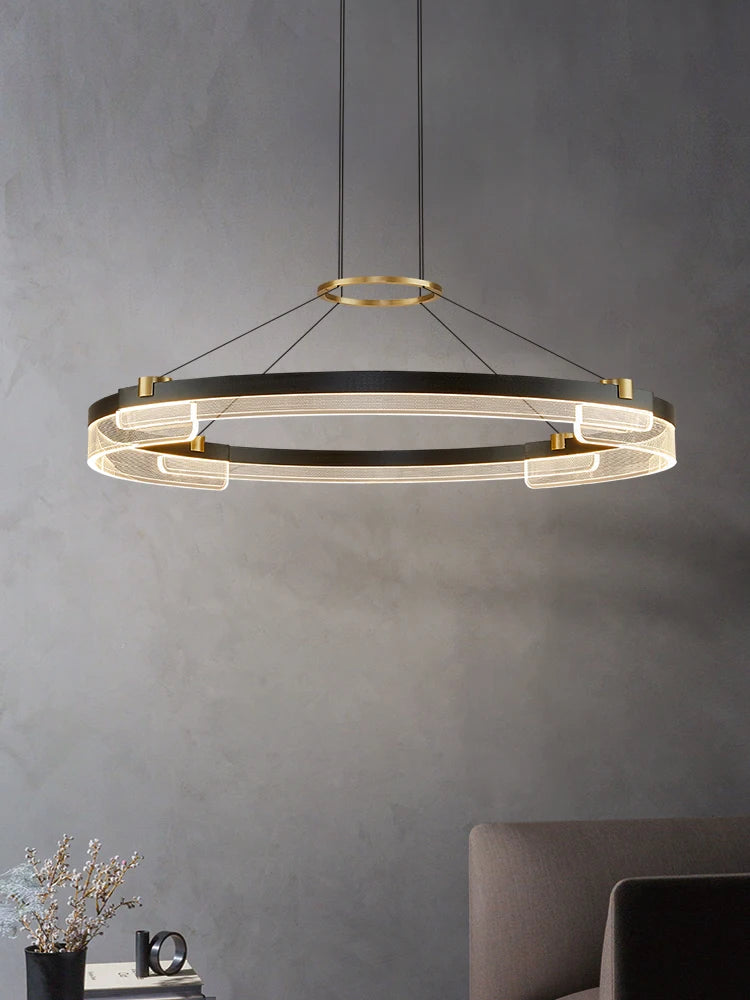 lustre led moderne minimaliste nordique zen pour salon de thé