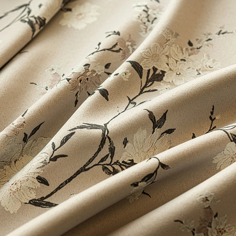 Rideau occultant motifs botaniques style moderne pour salon