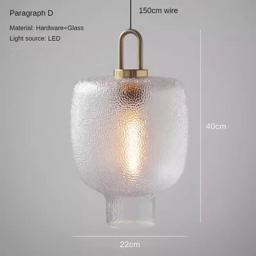 lustre en verre minimaliste au style luxueux et léger - vue 8 sur 10