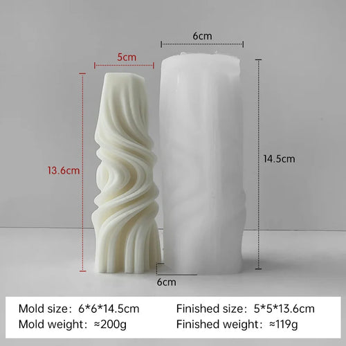 moule en silicone pour bougies aromatiques cylindriques fait main - vue 18 sur 20
