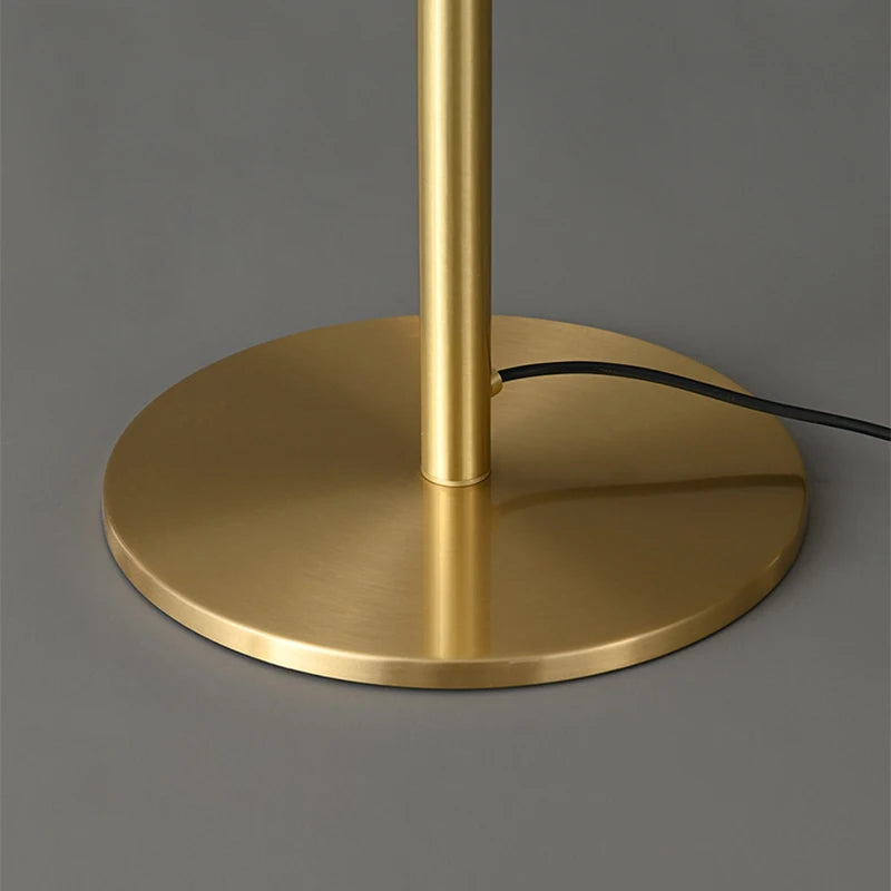 lampadaire moderne en laiton et cuivre pour lecture et étude - vue 6 sur 8
